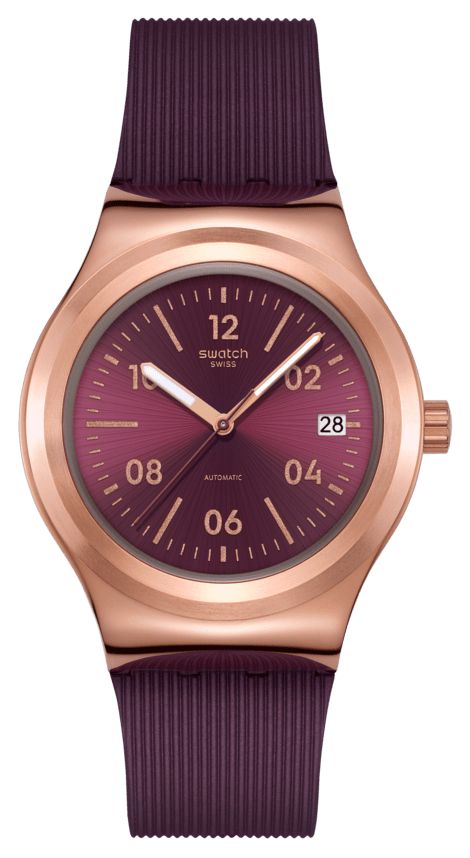 Swatch YIG401 BURGUNDY STORY (42mm) Burgundy Dial / Burgundy Watch