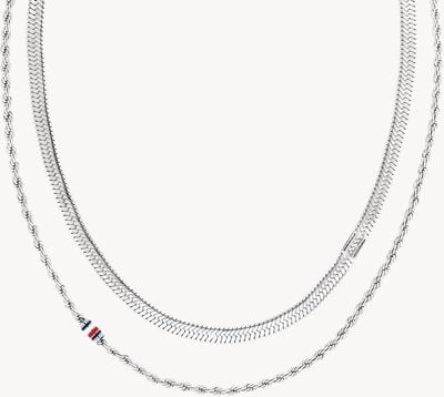 Tommy Hilfiger Women's Layered Set Necklace Silver 2780979