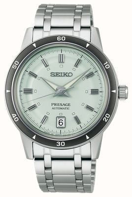 Seiko Presage Style 60s Automatic (39.5mm) Ice Green Dial / Stainless Steel Bracelet SRPL71J1