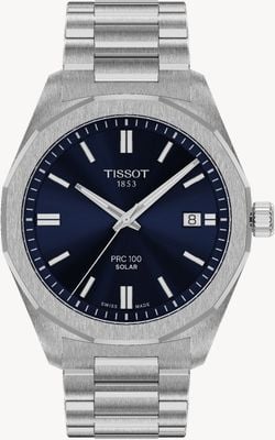 Tissot PRC 100 Solar (39mm) Blue Dial / Stainless Steel Bracelet T1514221104100