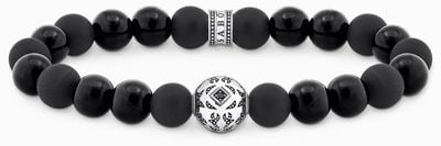 Thomas Sabo Silver Blackened Beads Bracelet With Obsidian A2145-705-11-L19