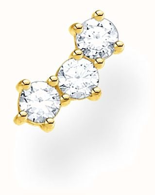 Thomas Sabo 18k Yellow Gold Single Stud Earring | Zirconia Stones H2132-414-14