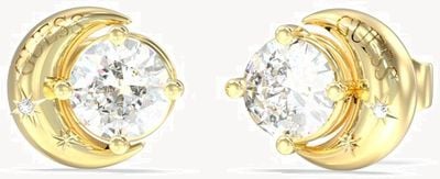 Guess Aurora Gold-Tone Crecent Stud Earrings UBE06233YG
