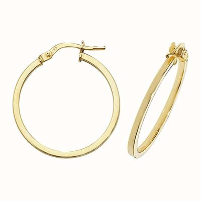 James Moore TH 9k Yellow Gold Hoop Earrings 20 mm ER1007-20