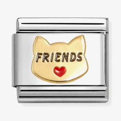 Nomination Classic Cat Friends 18ct Gold Charm 030285/68