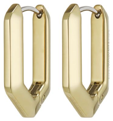 Olivia Burton Honeycomb Geo Gold Plated Hoop Earrings 24100613