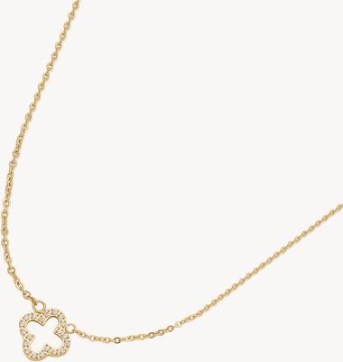 D.LOUISE Pavé Clover Pendant Necklace Stainless Steel SKN-37