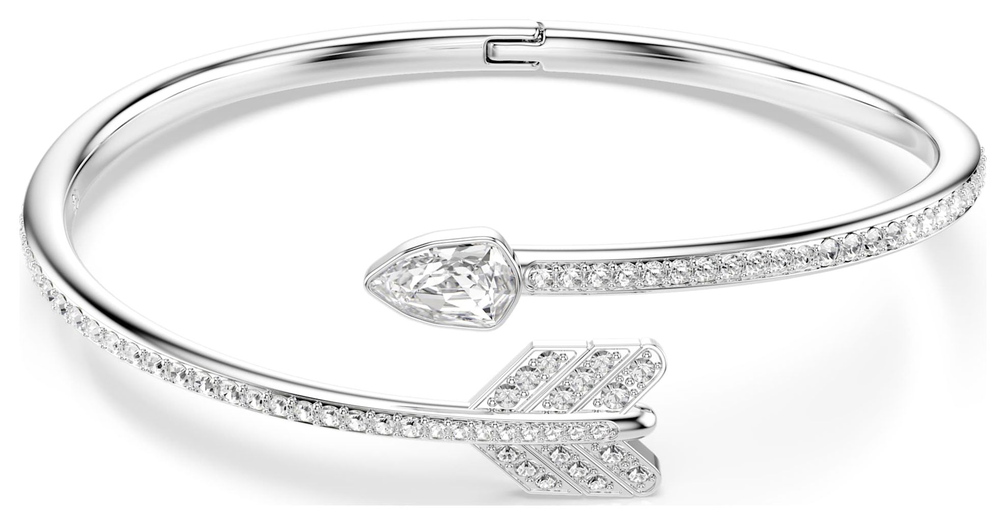 Swarovski 5737264 Idyllia Crystal-Set Rhodium Plated Bangle Jewellery