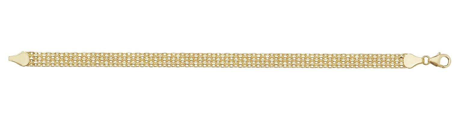 Treasure House BR591 Women's 9ct Yellow Gold 7.5 Inches Flat Jewellery