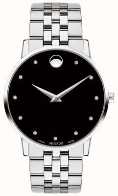 Movado Men's Museum Diamond Set Dial Stainless Steel Bracelet 0607201