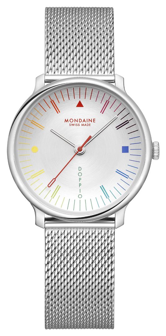 Mondaine MLE.33112.SM Doppio Bauhaus Inspired (33mm) Silver Watch