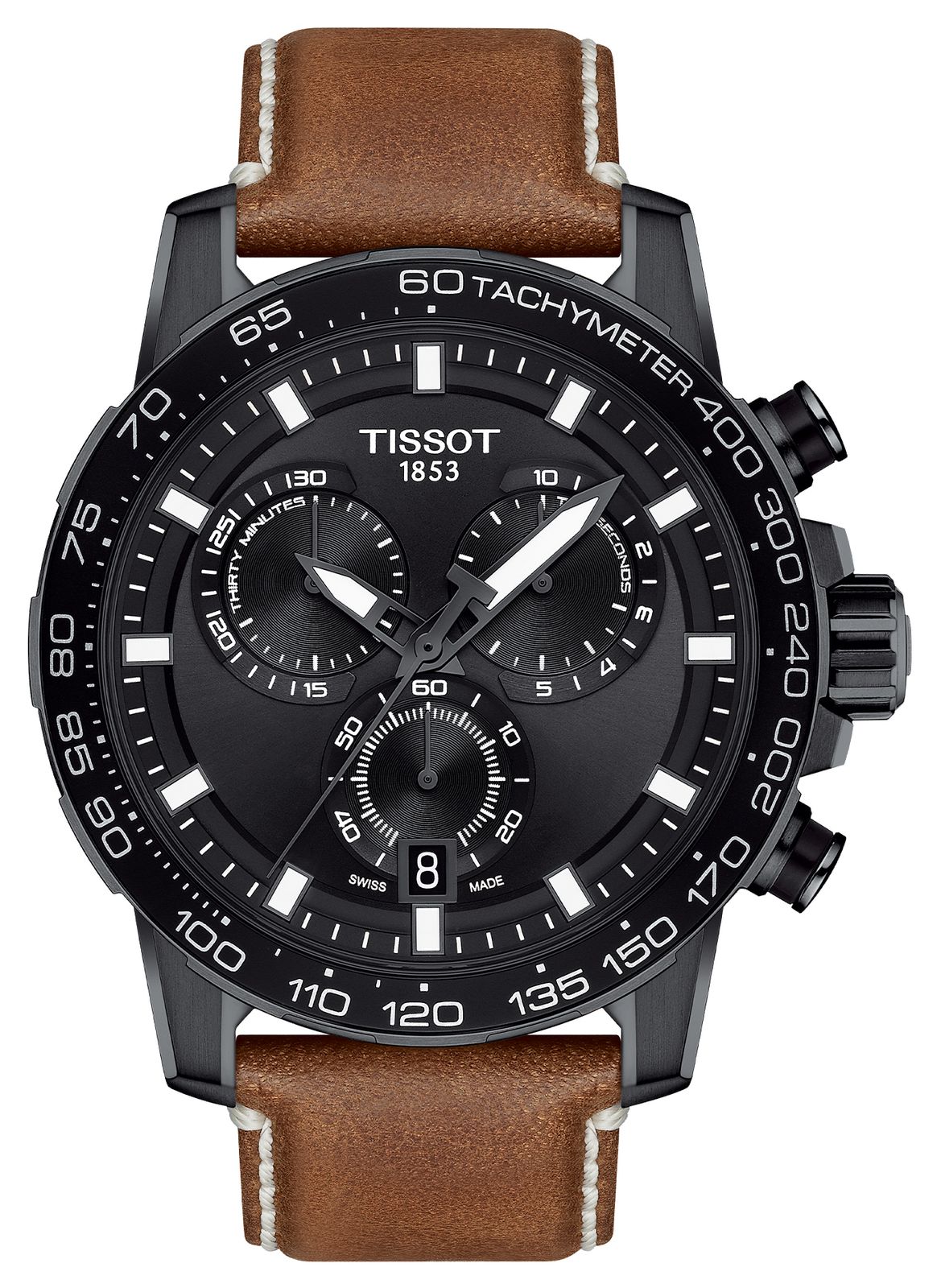 Tissot T1256173605101 Supersport Chrono (45.5mm) Black Dial Watch