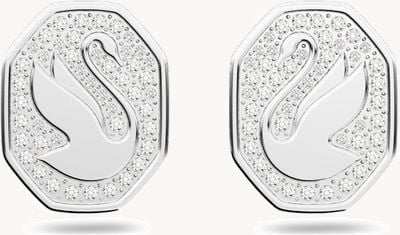 Swarovski Signum Swan White Crystal Stud Earrings 5621097