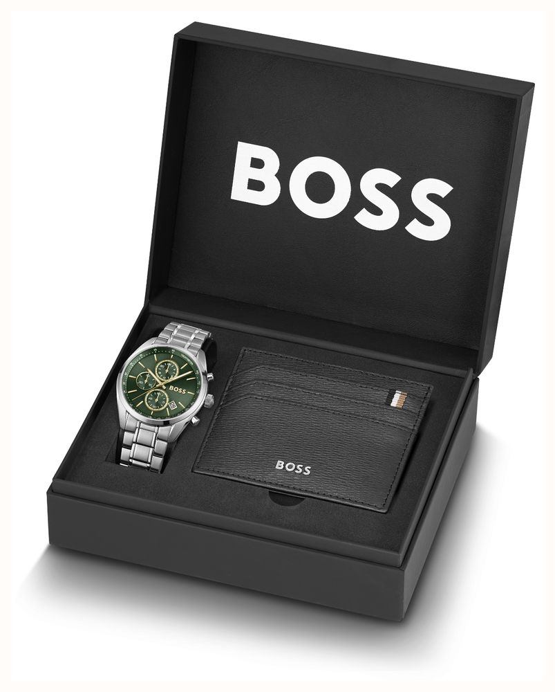 BOSS Principle Grand Prix Stainless Steel Green Dial Watch Gift Set 1570202 - alternate view 5