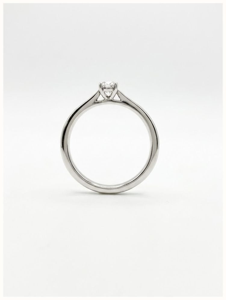 0.29ct Pear Natural Diamond Platinum Solitaire Ring J65914 - alternate view 3