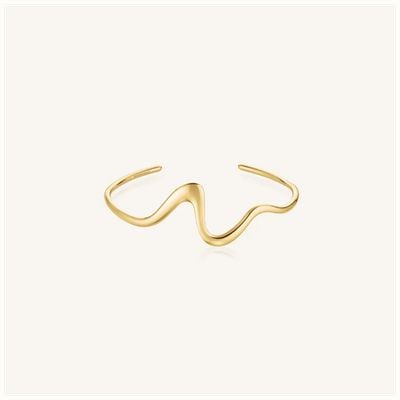Rosefield Jewellery Ladies Wave Gold Plated Bangle JBWBG-J1302
