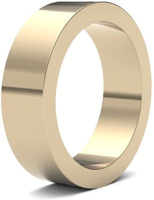 James Moore Wedding Rings | 9ct Yellow Gold | 6mm | Heavy | Flat | AG_6GHF-9Y