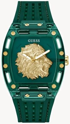 Guess PHOENIX (42mm) Transparent Green Dial / Green Silicone Strap GW0959G2