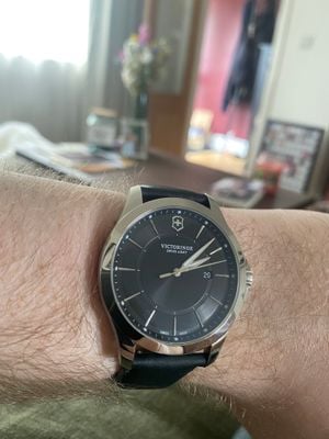 Victorinox | Alliance | Men's | Black Leather Strap | Black
