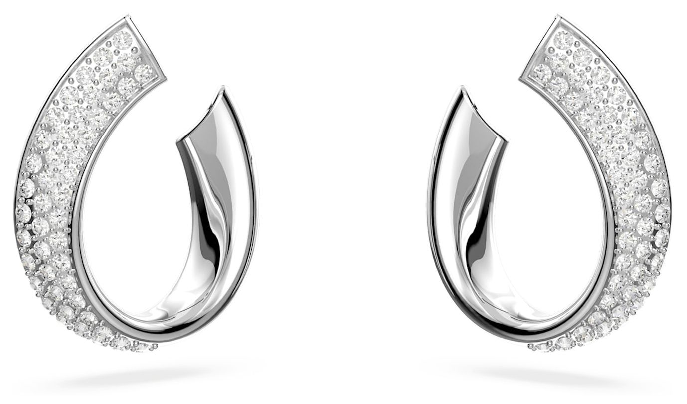 Swarovski 5637563 Exist Rhodium-Plated Small Hoop Earrings Jewellery