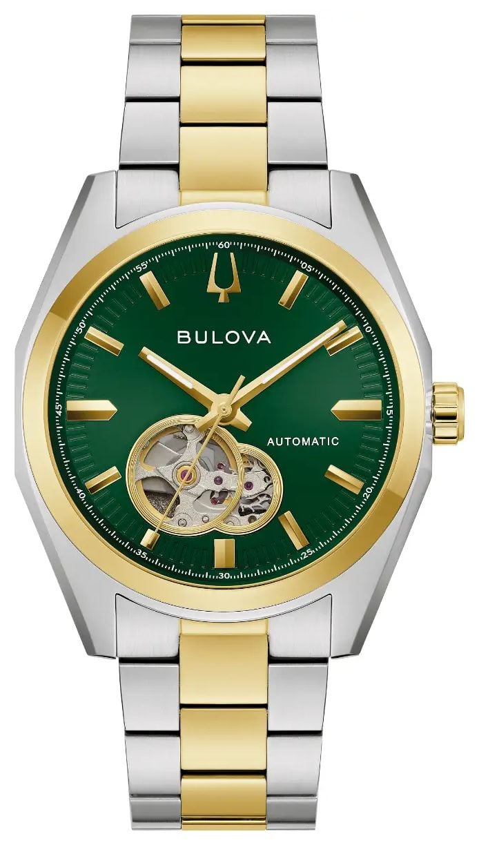 Bulova 98A338 Surveyor Open-Heart Automatic (39mm) Green Watch