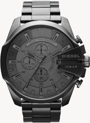 Diesel Men's Mega Chief Black Steel Watch DZ4282