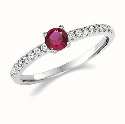 Sterling Silver Rhodium Plated  CZ Solitaire Ring SIZE N G7550RU/N