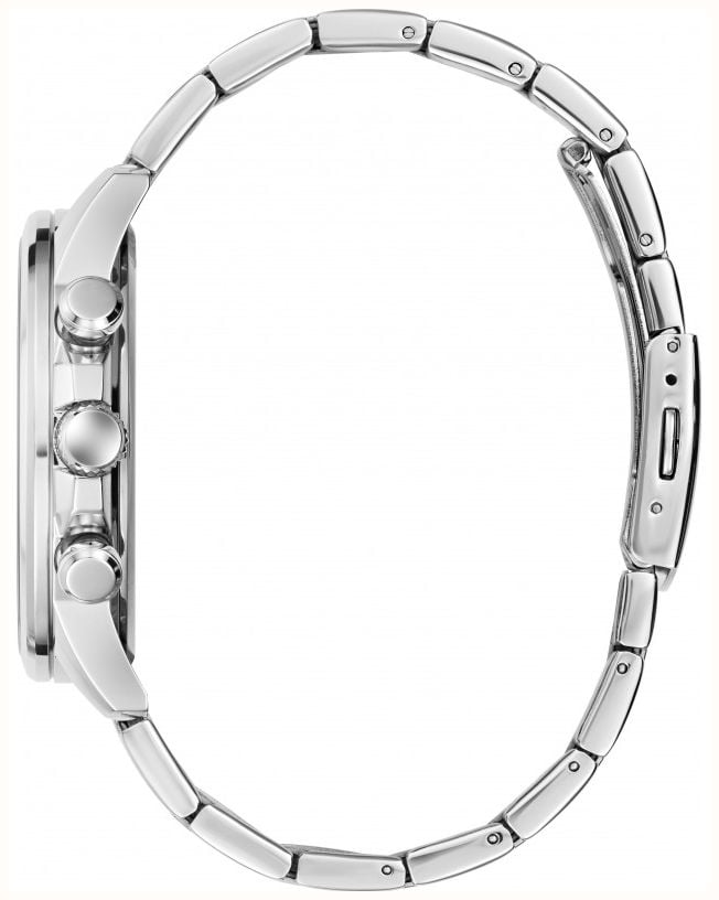 Guess Men's Walker Silver-Tone Sunray Dial Silver-Tone Stainless Steel Bracelet GW0900G6 - alternate view 4