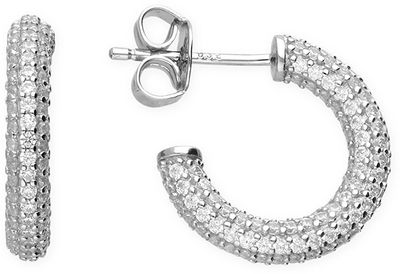 CME Leicester Limited Silver CZ Three Quarter Stud Hoop H6529/S