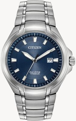 Citizen Men's Titanium Eco-Drive Blue Dial Water Resistant 100m BM7431-51L