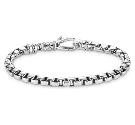 Thomas Sabo A2198-637-21-L20 Silver-Tone Box Chain Bracelet Jewellery