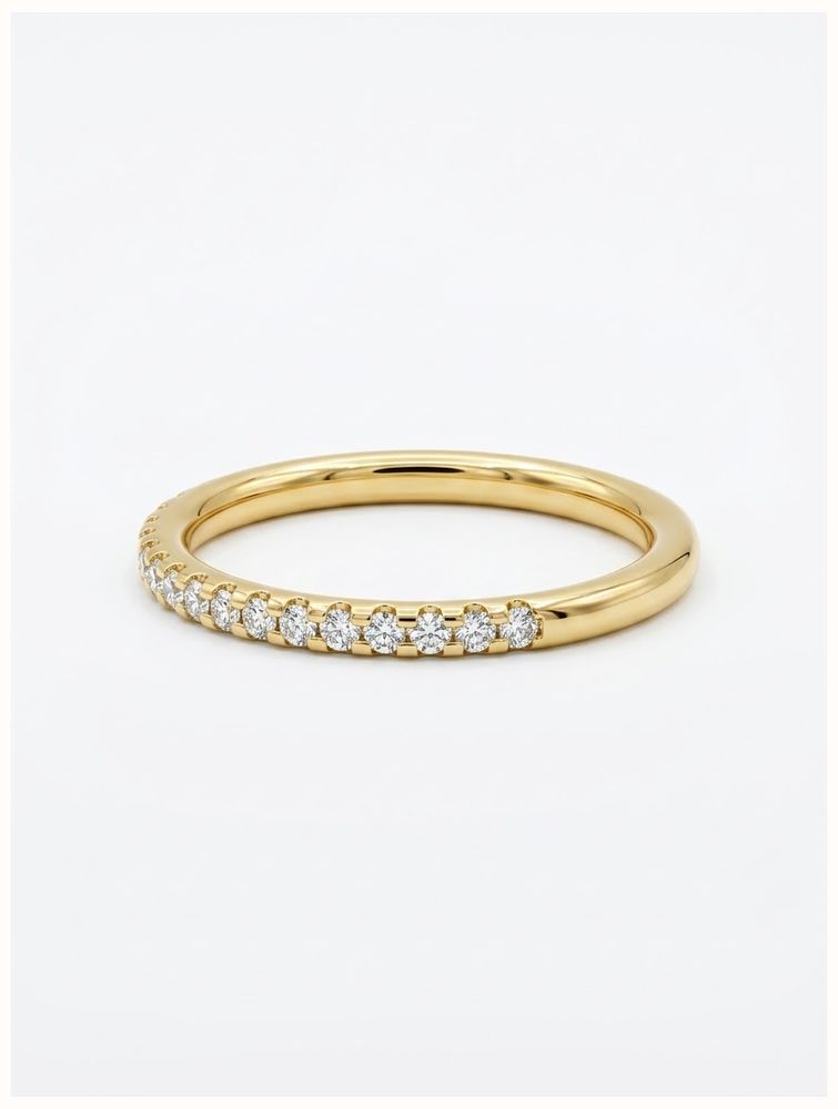 0.25ct Round Brilliant Natural Diamond 18ct Yellow Gold Half Eternity HET1973 - alternate view 2