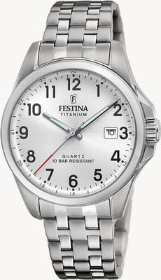 Festina Calendario Titanium (41mm) Silver Dial / Titanium Bracelet F20696/1