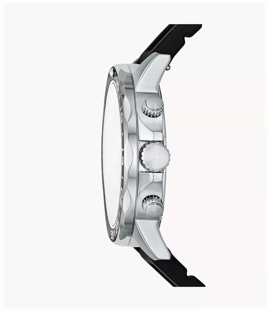 Fossil Bannon 45 Mm Multifunction Black Silicone Watch BQM2494 - alternate view 3
