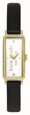 Kate Spade Rosedale (32mm) White Dial / Black Leather Strap KSW1817
