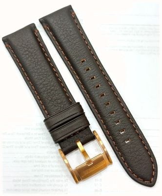 Fossil Brown Leather, Stitching 20mm Rose Gold Hardware Strap J73448