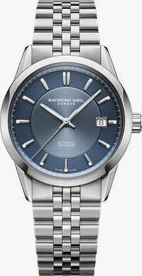Raymond Weil Freelancer Date Automatic (38mm) Blue Sunray Dial / Stainless Steel Bracelet 2771-ST-50051