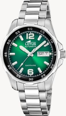 Lotus KOSM Automatic (40.5mm) Green Sunray Dial / Stainless Steel Bracelet L18997/3