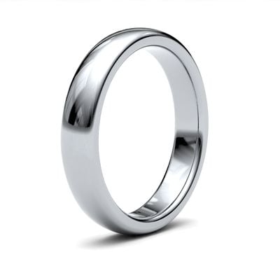 James Moore Wedding Ring  | 18ct White Gold | 4mm | Heavy | Size Premium Court | AG_4GHP-18W AG_4GHP-18W