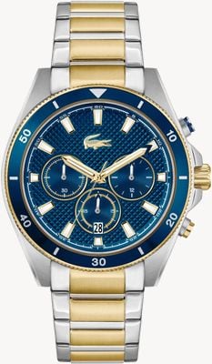Lacoste MAINSAIL Quartz Chronograph (43mm) Blue Dial / Two-Tone Stainless Steel Bracelet 2011481