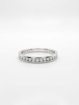 0.50ct Round Brilliant Natural Diamond 18ct White Gold Full Eternity Ring JM8519