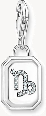 Thomas Sabo Silver Charm Pendant Zodiac Sign Capricorn With Zirconia 2152-643-21
