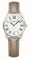 Herbelin Équinoxe Quartz (28mm) White Guilloché Dial / Taupe Leather Strap 17497AP08TA