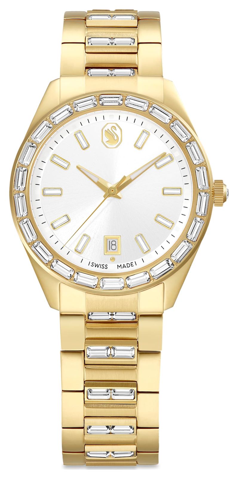 Swarovski 5745534 Matrix Date (35mm) Silver Sunray Dial / Watch