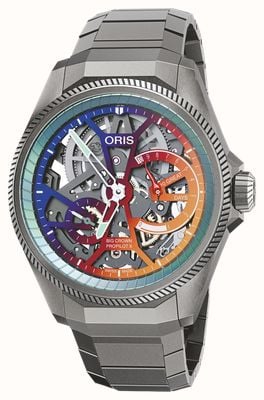 ORIS Big Crown ProPilot X Gonzo Edition (44mm) Skeleton Dial / Titanium Bracelet Watch 01 115 7759 7180-SET