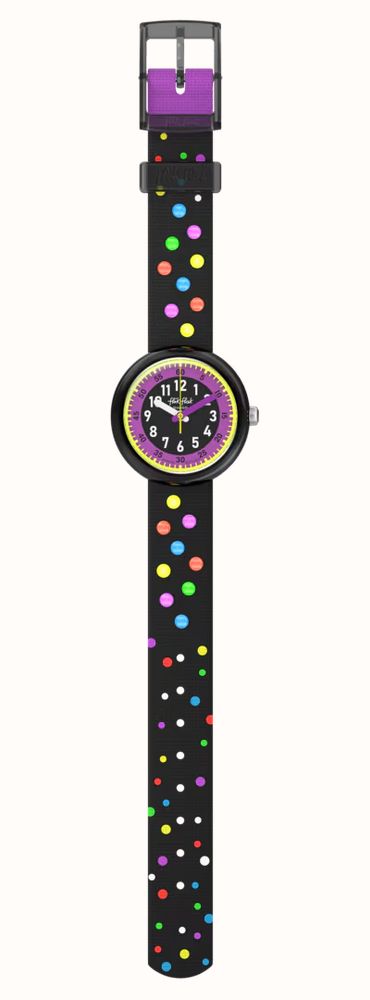 Flik Flak Children's ASTRO DISCO Themed Fabric Strap Quartz FPNP191 - alternate view 3