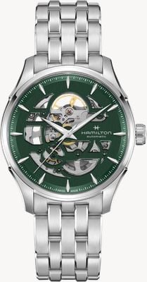Hamilton Jazzmaster Skeleton Automatic (40mm) Empire Green Dial / Stainless Steel Bracelet H42535160