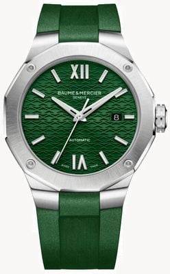 Baume & Mercier Riviera 42 mm Automatic Green Rubber Strap 10618