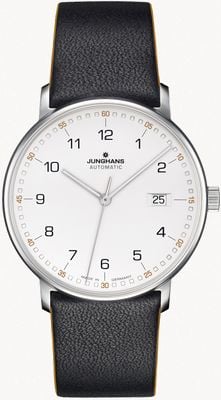 Junghans FORM A Calfskin Black Strap with Numbers 27/4731.00