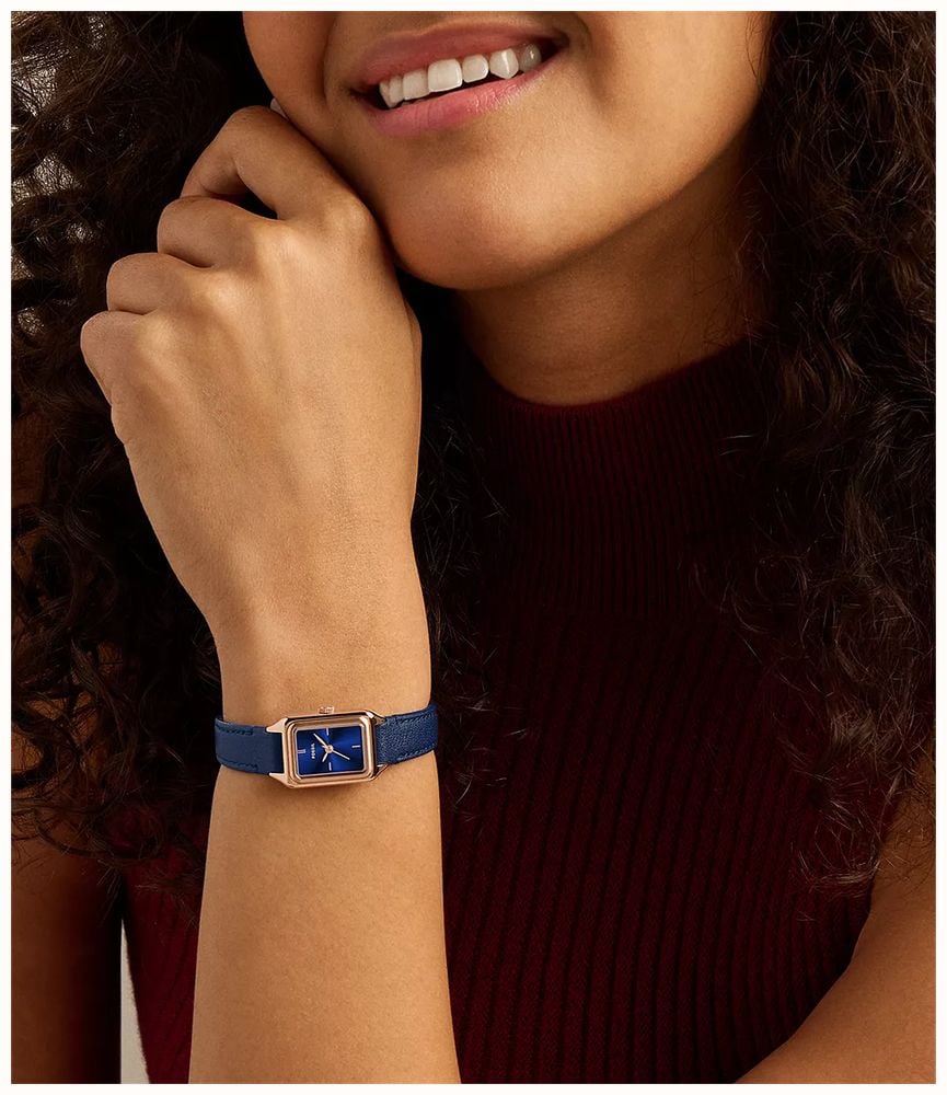 Fossil Raquel 18 mm Three-Hand Blue Leather ES5532 - alternate view 7